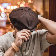 retro newsboy cap, view 3 - MRSLM