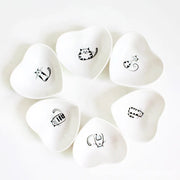 ceramic peach heart pet bowl, view 11 - MRSLM