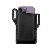 men's leather phone belt pouch, view 7 - MRSLM