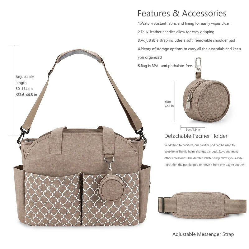 large-capacity multi-functional diaper backpack, view 7 - MRSLM