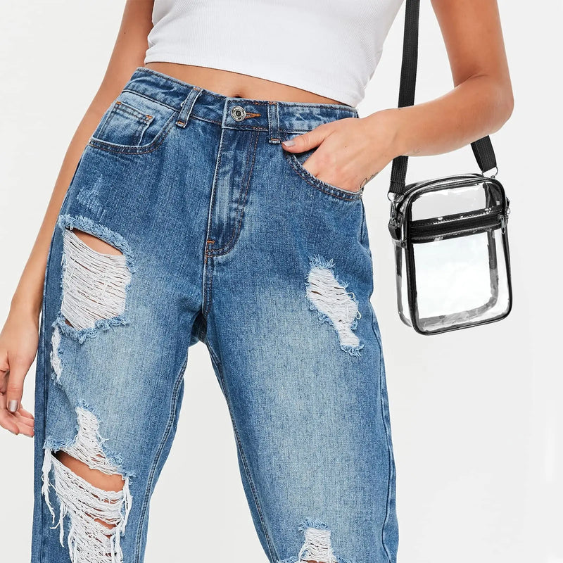 women's clear pvc shoulder bag, view 13 - MRSLM