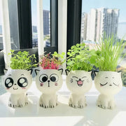 cat ceramic plant pot, view 6 - MRSLM
