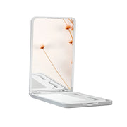portable travel makeup mirror with comb, view 2 - MRSLM