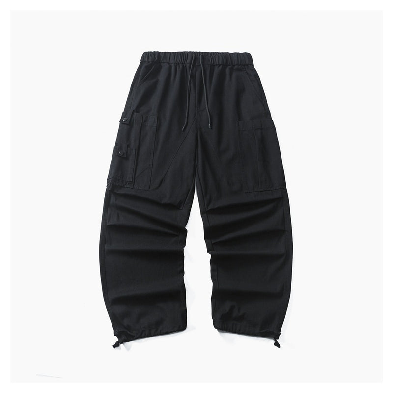 Fashion Drawstring Baggy Straight Trousers Male