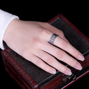 sterling silver heart sutra ring - MRSLM