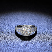 crown moissanite silver ring - MRSLM