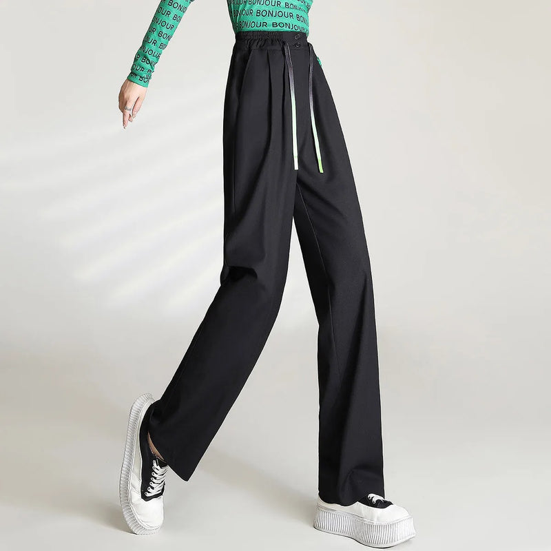 loose fit wide leg women's pants - MRSLM