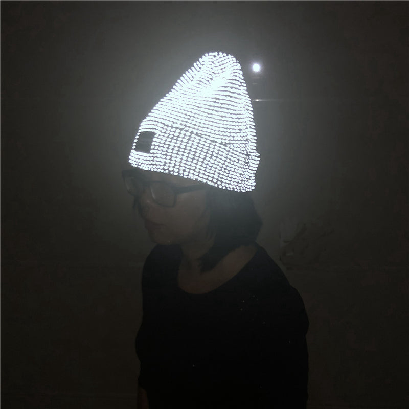 Reflective knit beanie, view 7 - MRSLM
