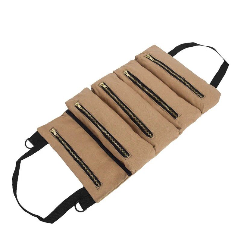 canvas car seat organizer foldable storage bag, view 4 - MRSLM