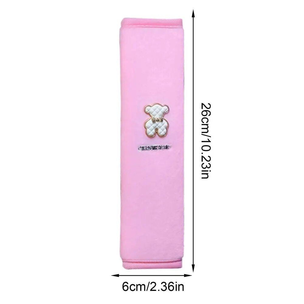 Plush Cartoon Bear Car Seat Belt Shoulder Pad - Comfort & Style for Your Drive