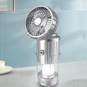 solar rechargeable camping light and fan, view 3 - MRSLM