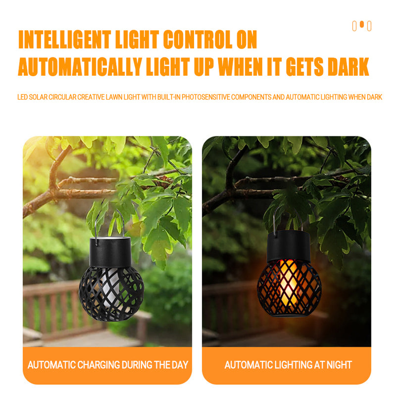 Solar LED flame lantern, view 5 - MRSLM