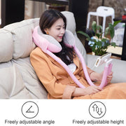 U-shaped neck pillow with phone holder, view 9 - MRSLM