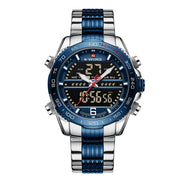 men's multifunction stainless steel watch, view 2 - MRSLM