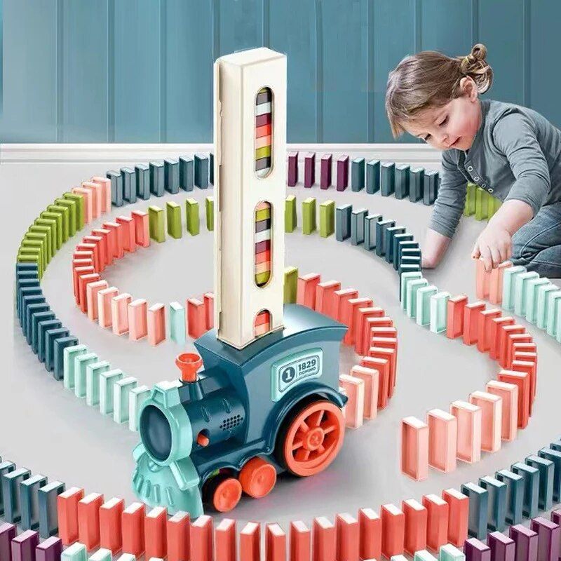 domino train toy set, view 6 - MRSLM