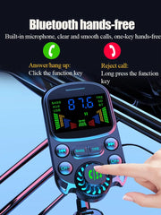 bluetooth 5.3 car fm transmitter with pd and qc3.0 charging, view 4 - MRSLM