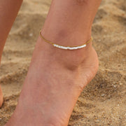 bohemian stainless steel beaded anklet - MRSLM