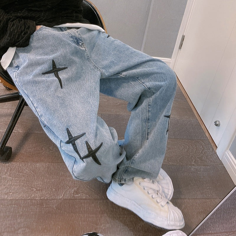 men's nine point cropped jeans - MRSLM