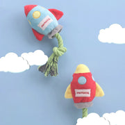 rocket plush dog chew toy, view 7 - MRSLM