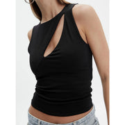 sleeveless cut out knit top, view 24 - MRSLM