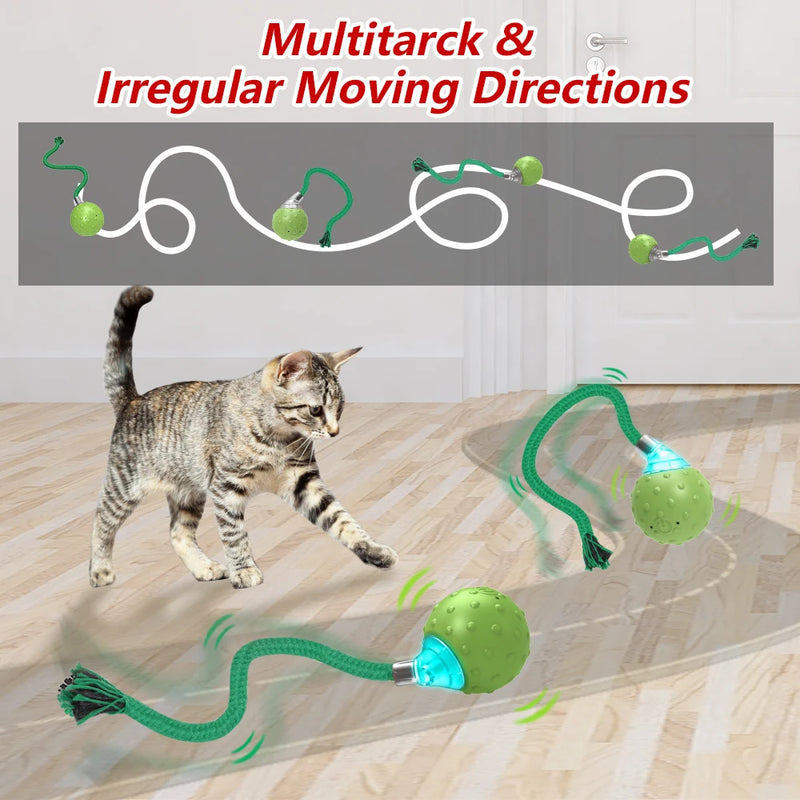interactive motion-activated cat toy with rolling ball, view 5 - MRSLM