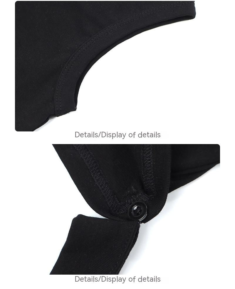 women's cotton short strap vest, view 8 - MRSLM