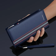 Long leather men's wallet with phone pocket, view 2 - MRSLM
