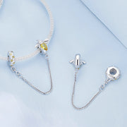 s925 silver bee safety chain, view 5 - MRSLM