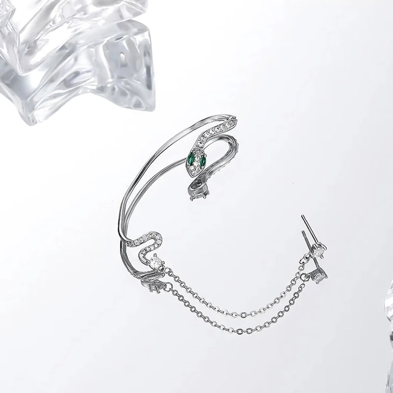 zircon snake ear cuff, view 4 - MRSLM