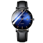 ultra-thin blue dial quartz watch, view 8 - MRSLM