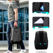 hard shell business backpack, view 4 - MRSLM