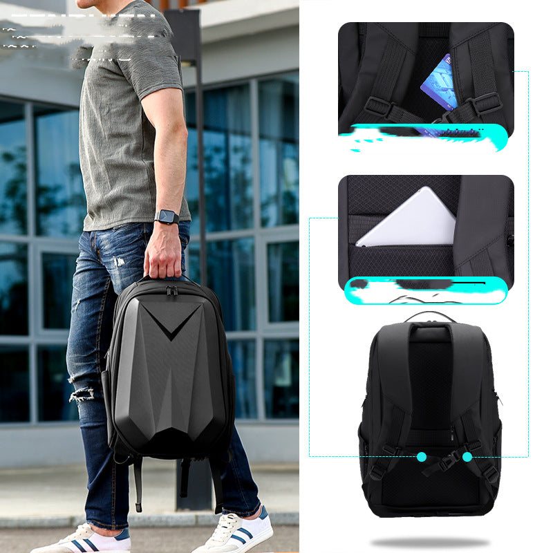 hard shell business backpack, view 4 - MRSLM