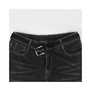 men's leather belt with swivel pin buckle, view 7 - MRSLM