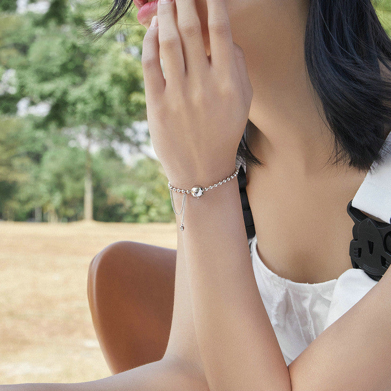 silver butterfly bead chain bracelet - MRSLM