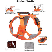 adjustable reflective dog harness, view 9 - MRSLM