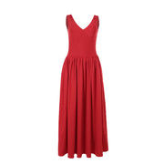 Slim fit V-neck A-line dress, view 5 - MRSLM