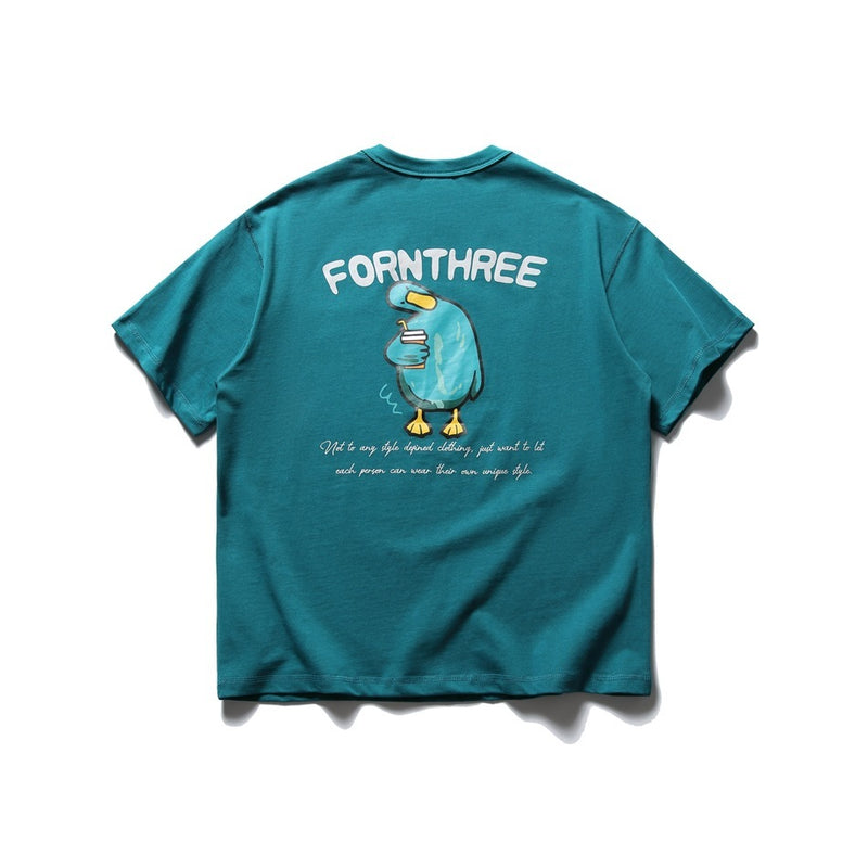 retro loose cotton T-shirt, view 6 - MRSLM