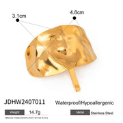gold plated hammered hairpin, view 4 - MRSLM