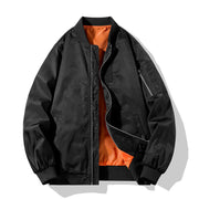 loose stand collar pilot jacket, view 4 - MRSLM