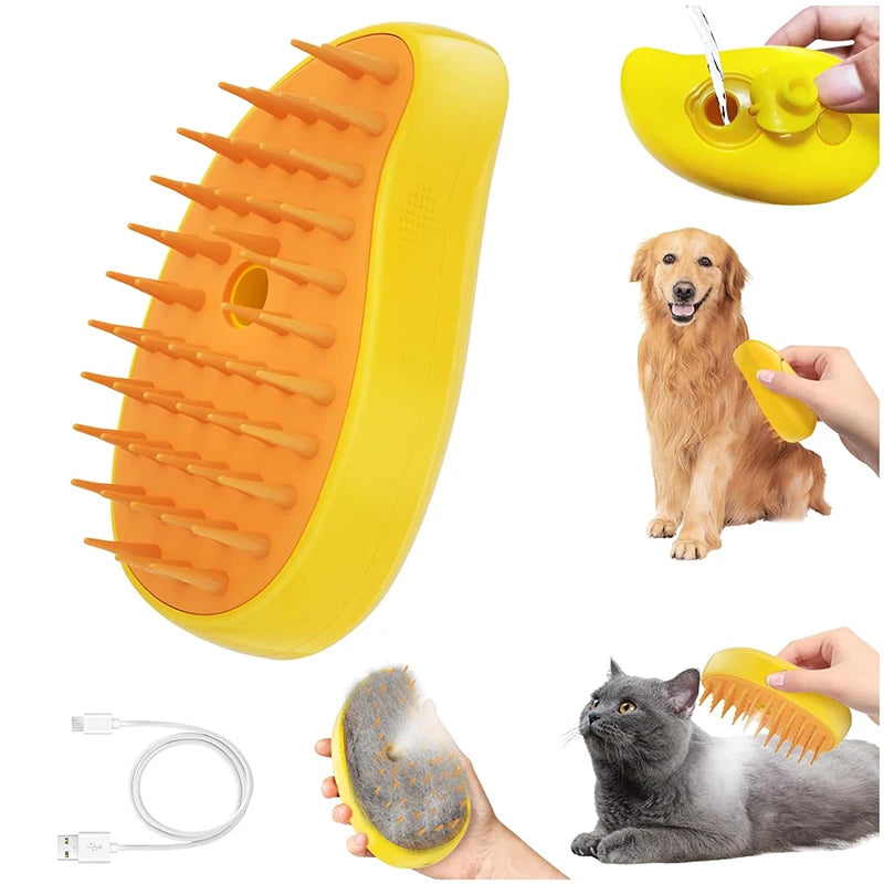 3-in-1 pet steam brush, view 7 - MRSLM