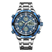 men's steel sports watch with alarm, view 8 - MRSLM