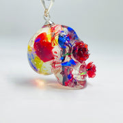 gothic skull pendant necklace, view 2 - MRSLM