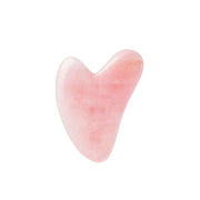Rose quartz gua sha scraper, view 2 - MRSLM