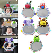 baby car mirror with plush animals, view 7 - MRSLM