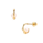 sterling silver pearl earrings, view 7 - MRSLM