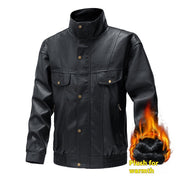 retro PU leather jacket, view 6 - MRSLM
