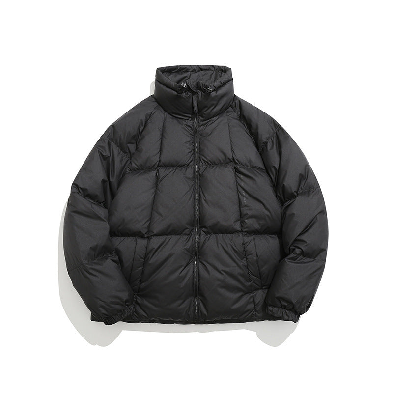 unisex stand-up collar down jacket, view 4 - MRSLM