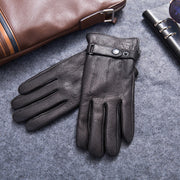 Fleece-lined goatskin driving gloves, view 3 - MRSLM
