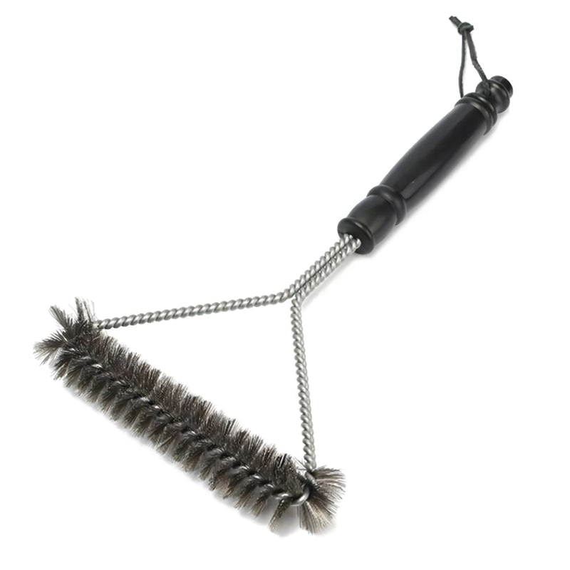 stainless steel bbq grill cleaning brush, view 2 - MRSLM