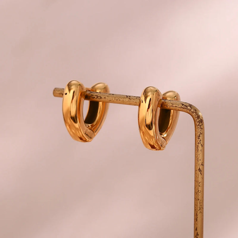 chunky heart hoop earrings, view 7 - MRSLM